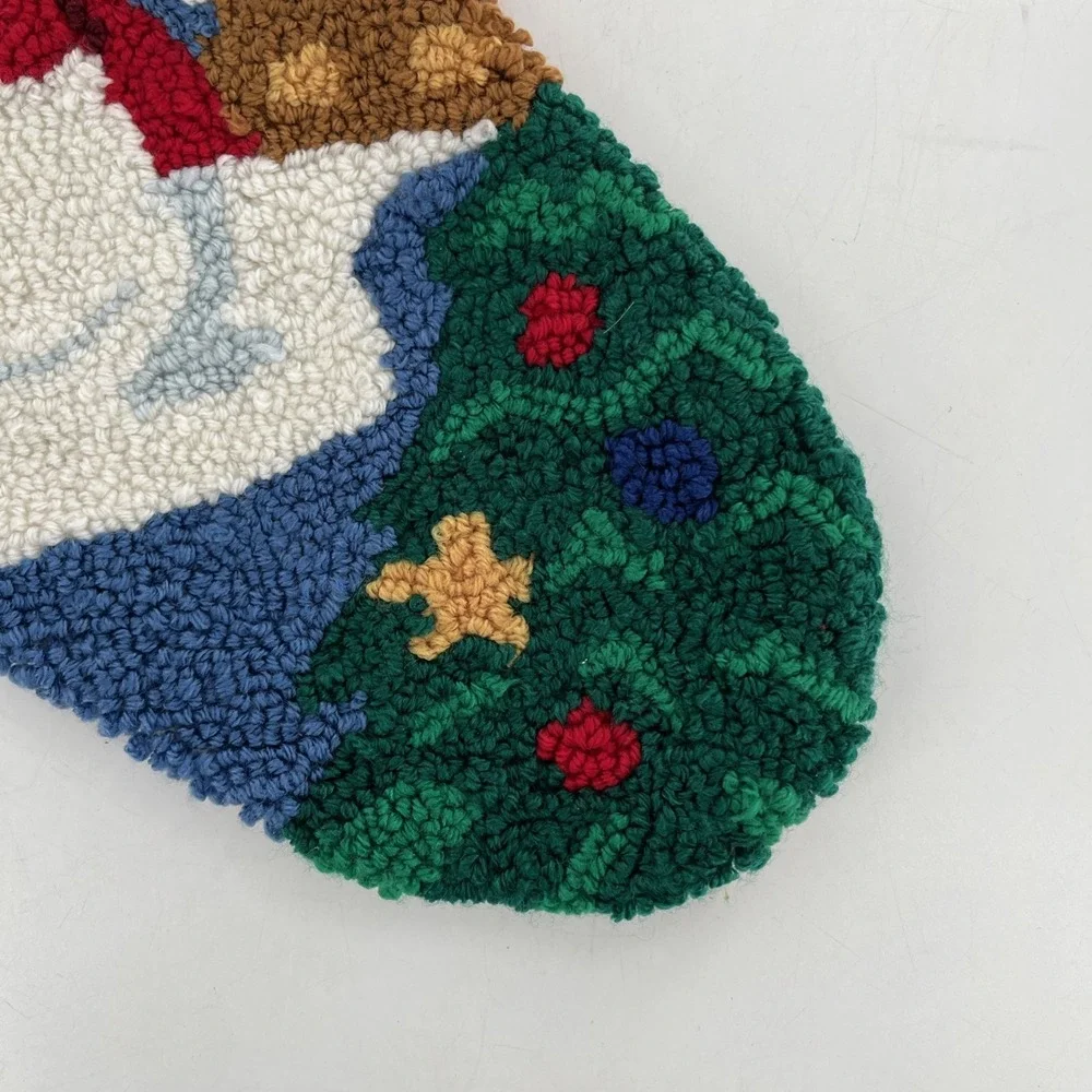 Christmas Stocking Hook Loop Snowman Cardinal Christmas Tree Lights Velvet, 21